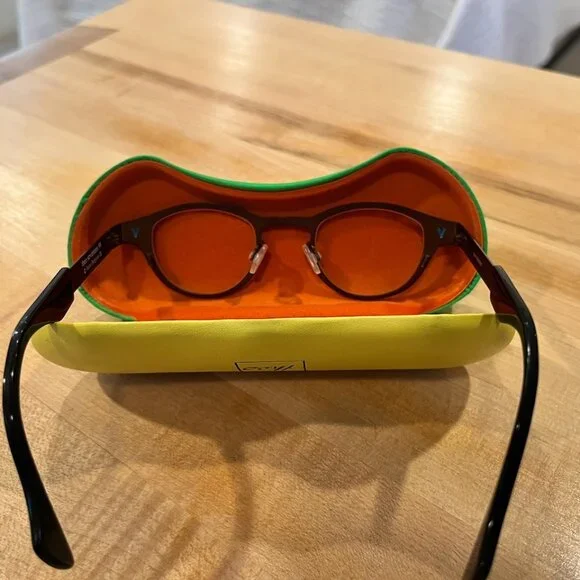 Very Rare Authentic Theo seventeen 98 41mm Frames Glasses Belgium Titanium - Picture 3 of 5